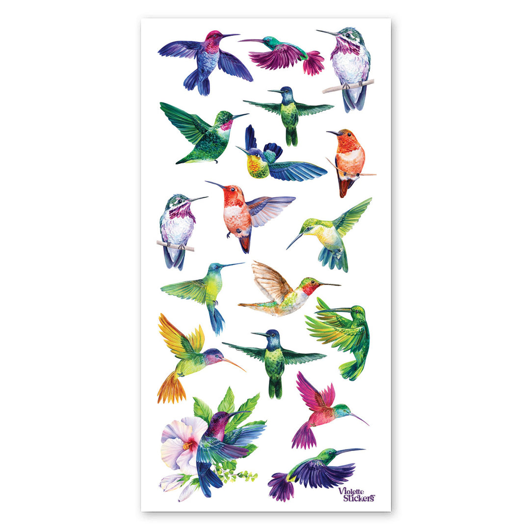 Watercolor Hummingbirds Stickers