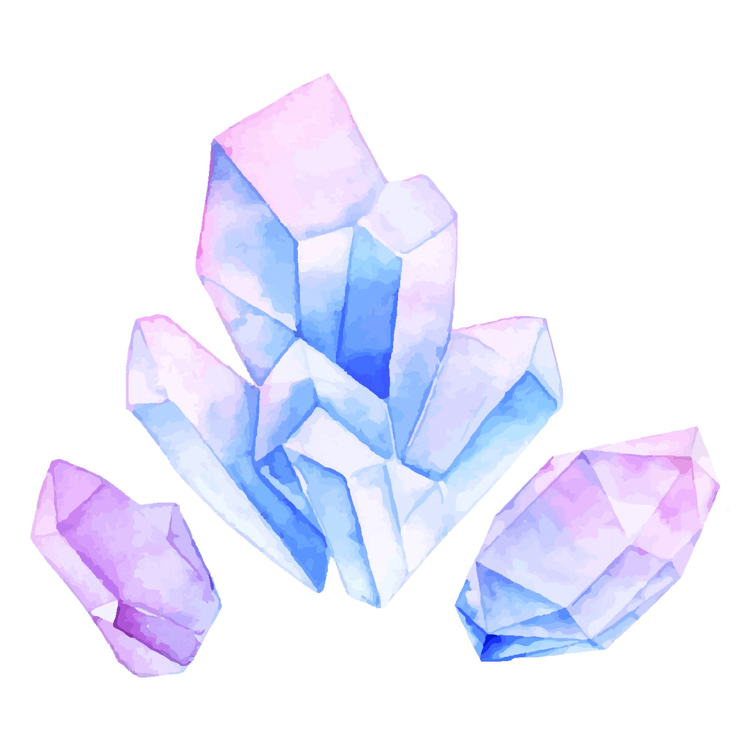 Blue & Purple Crystal Vinyl Sticker Decal