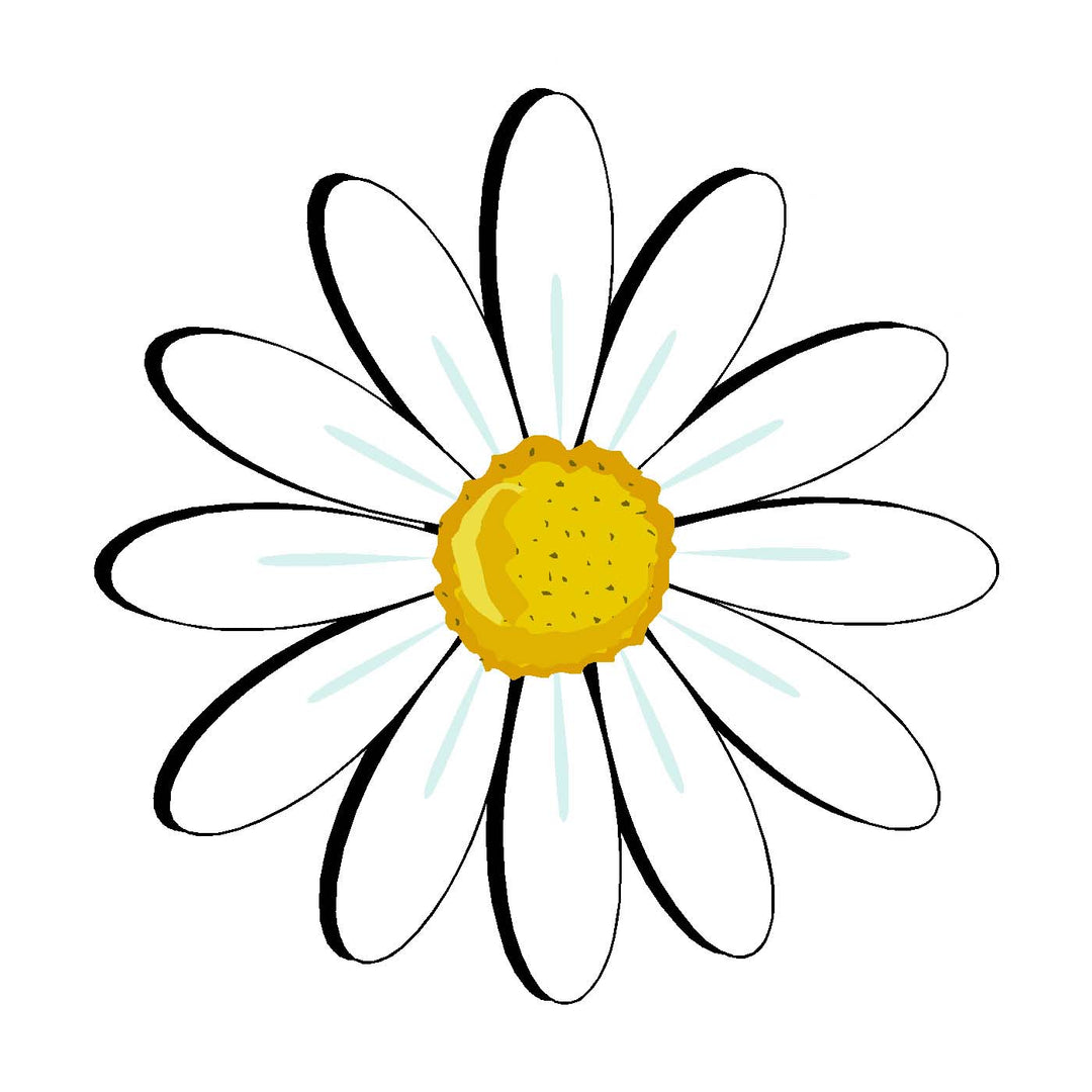 White Daisy Vinyl Sticker Decal