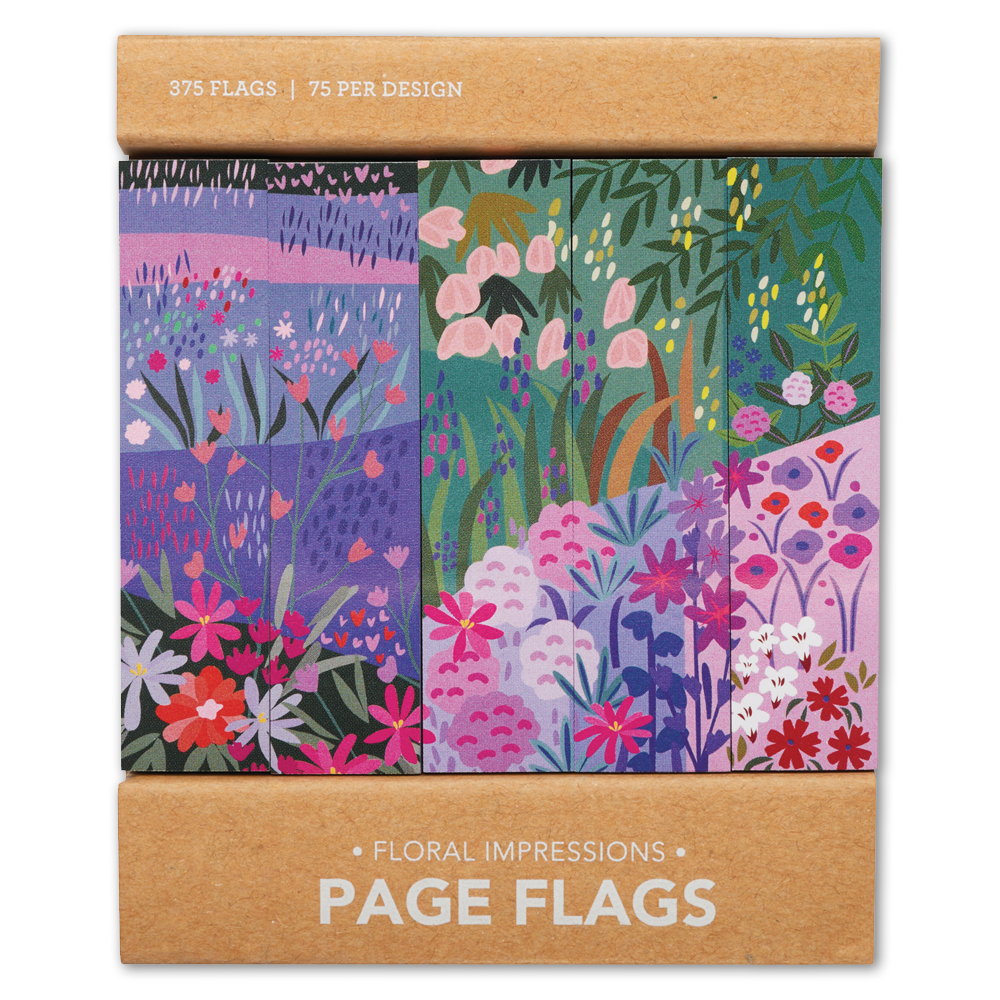 Floral Impressions Sticky Page Flags