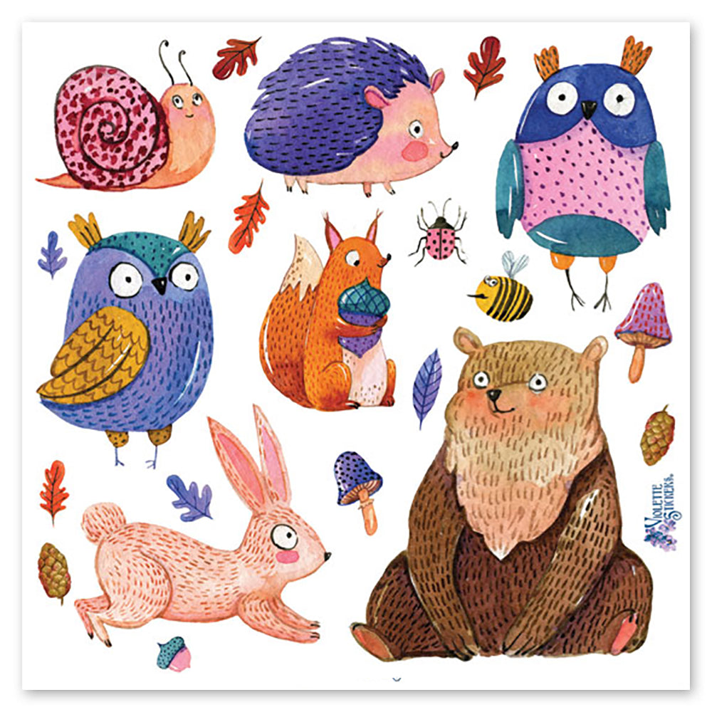 Boho Bear & Owl Stickers