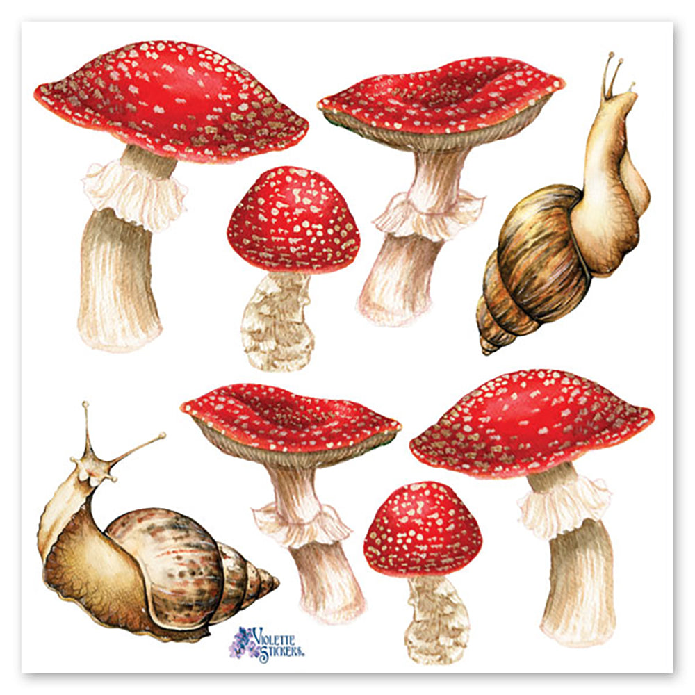 Red Mushrooms Stickers