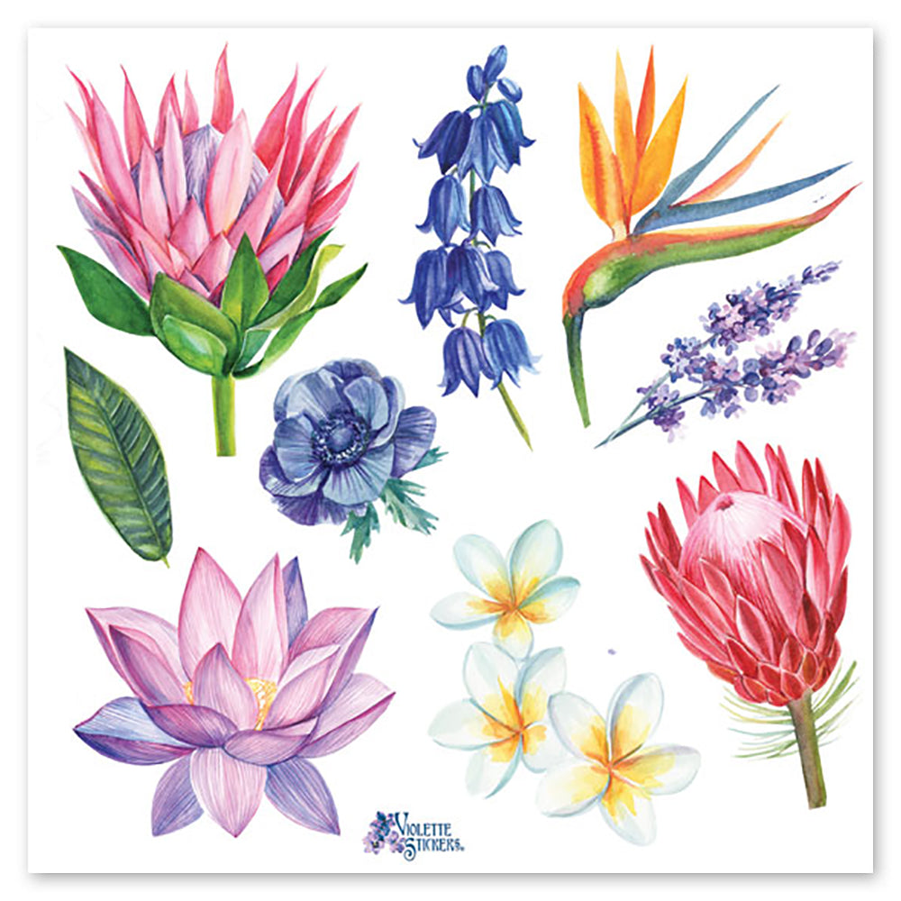 Hawaiian Stems Stickers