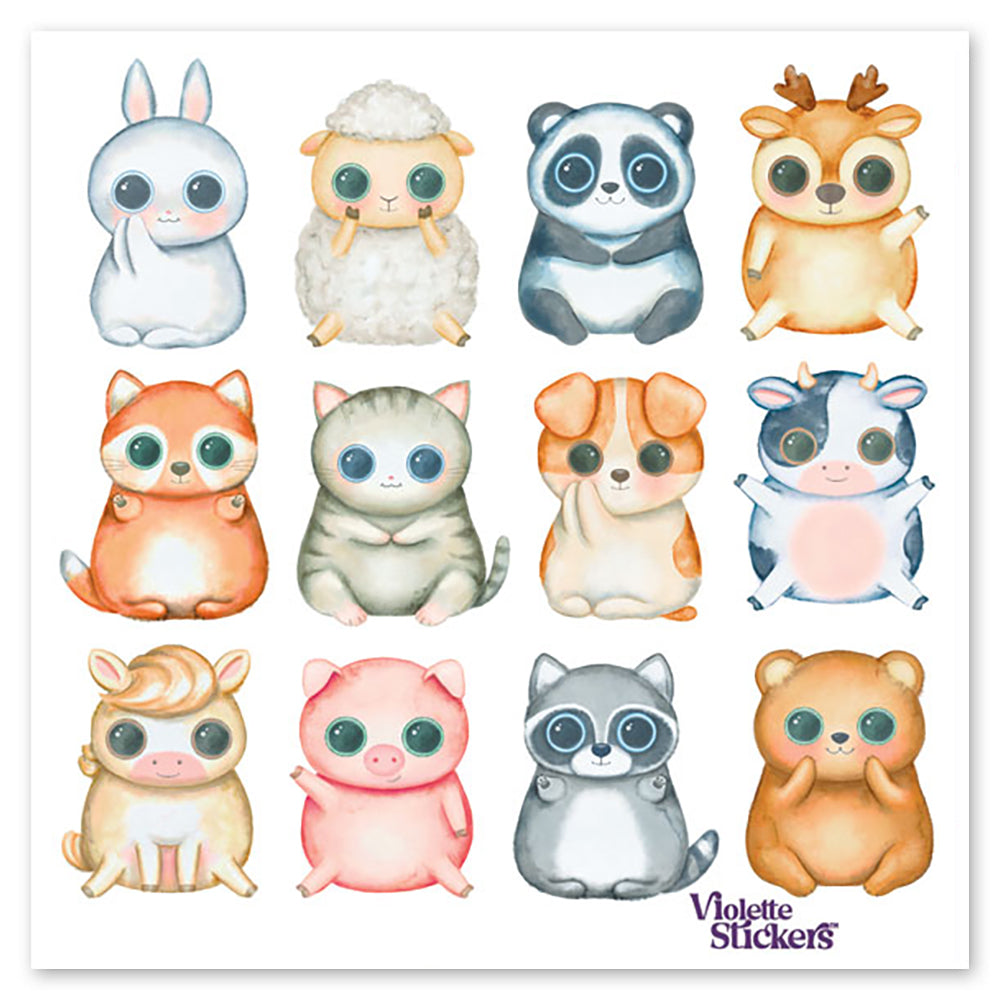 Big-Eyed Animals Stickers