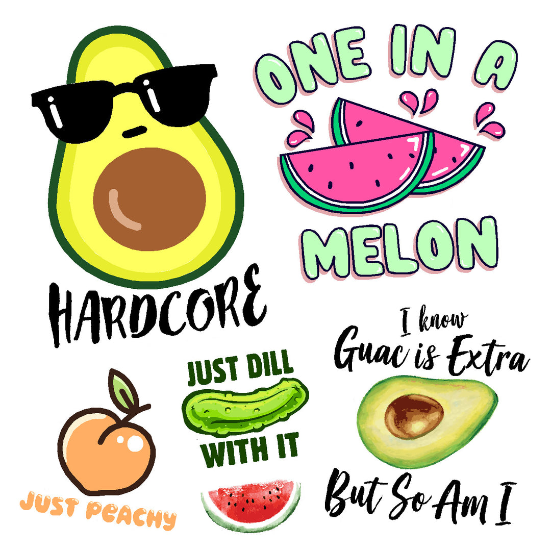Mostly Fruit Vinyl Sticker Decal Set