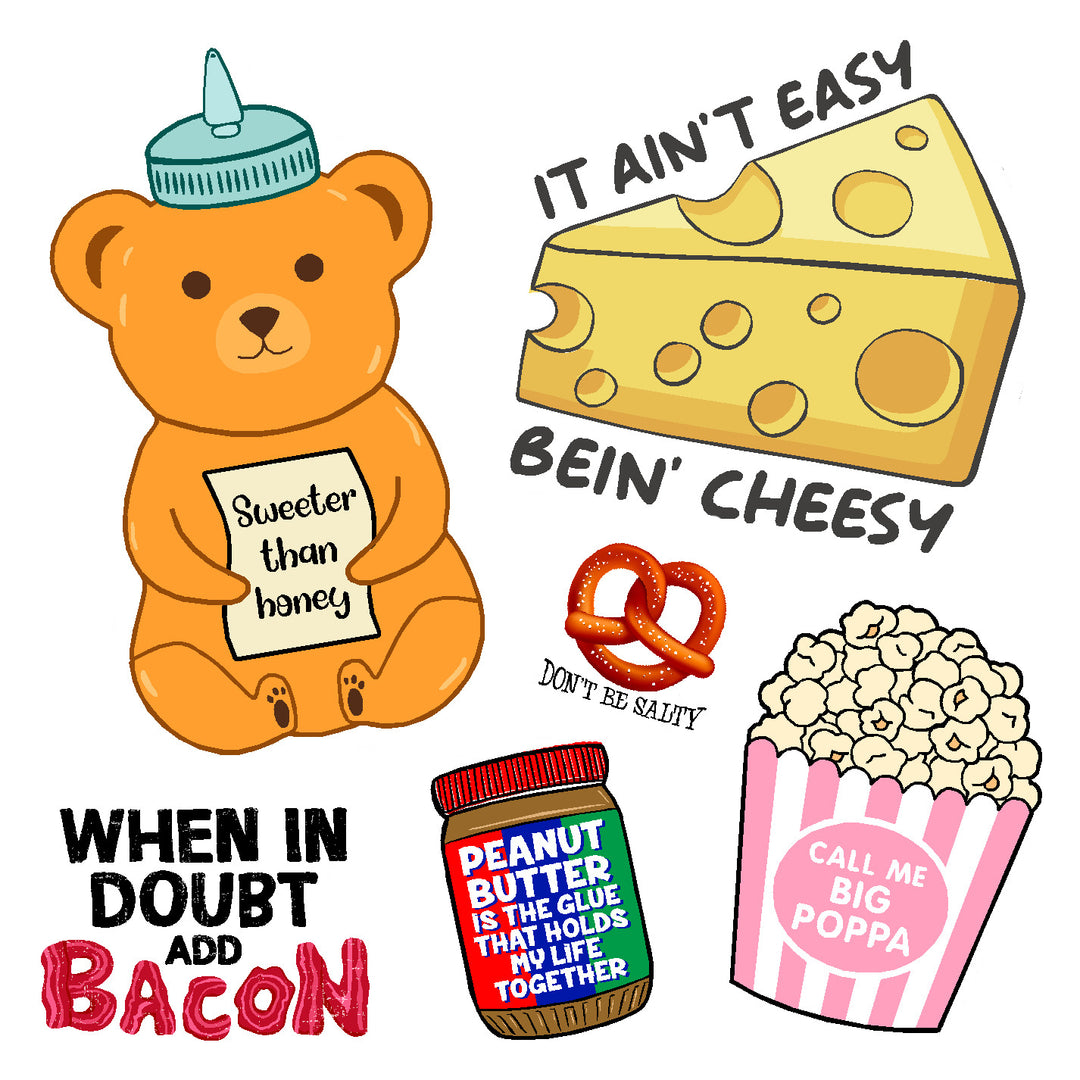 Sweet and Salty Vinyl Sticker Decal Set