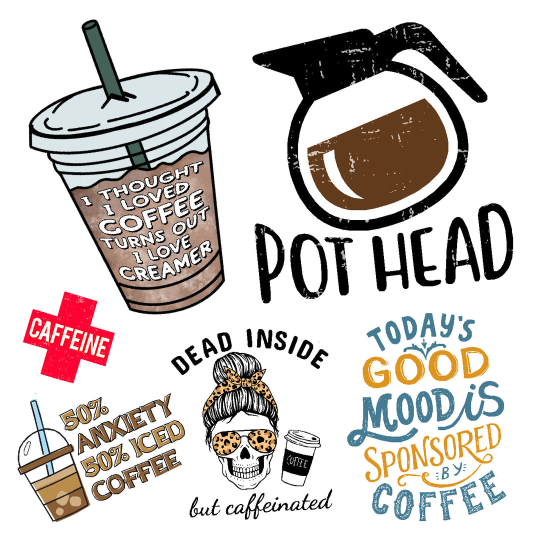 Coffee #1 Vinyl Sticker Decal Set
