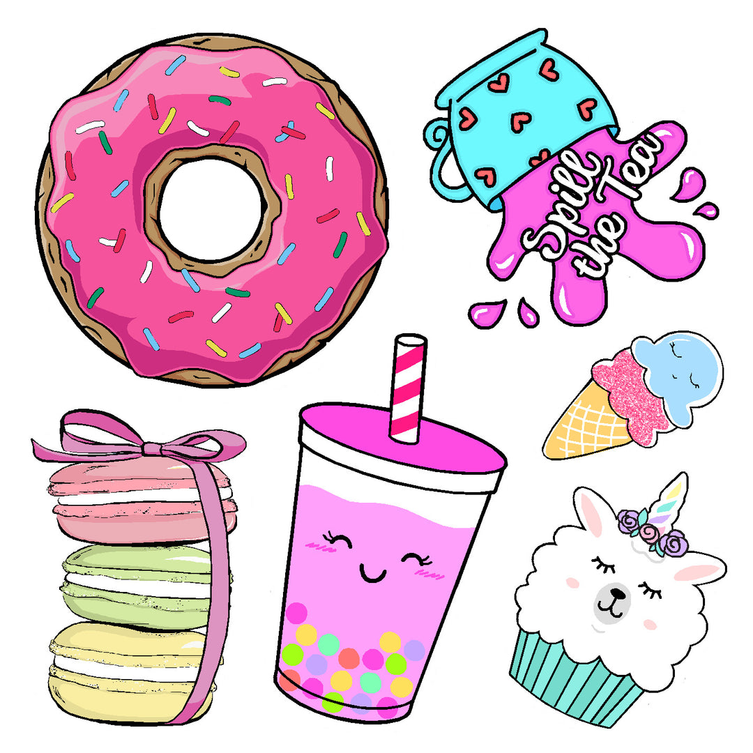 Sweets Vinyl Sticker Decal Set