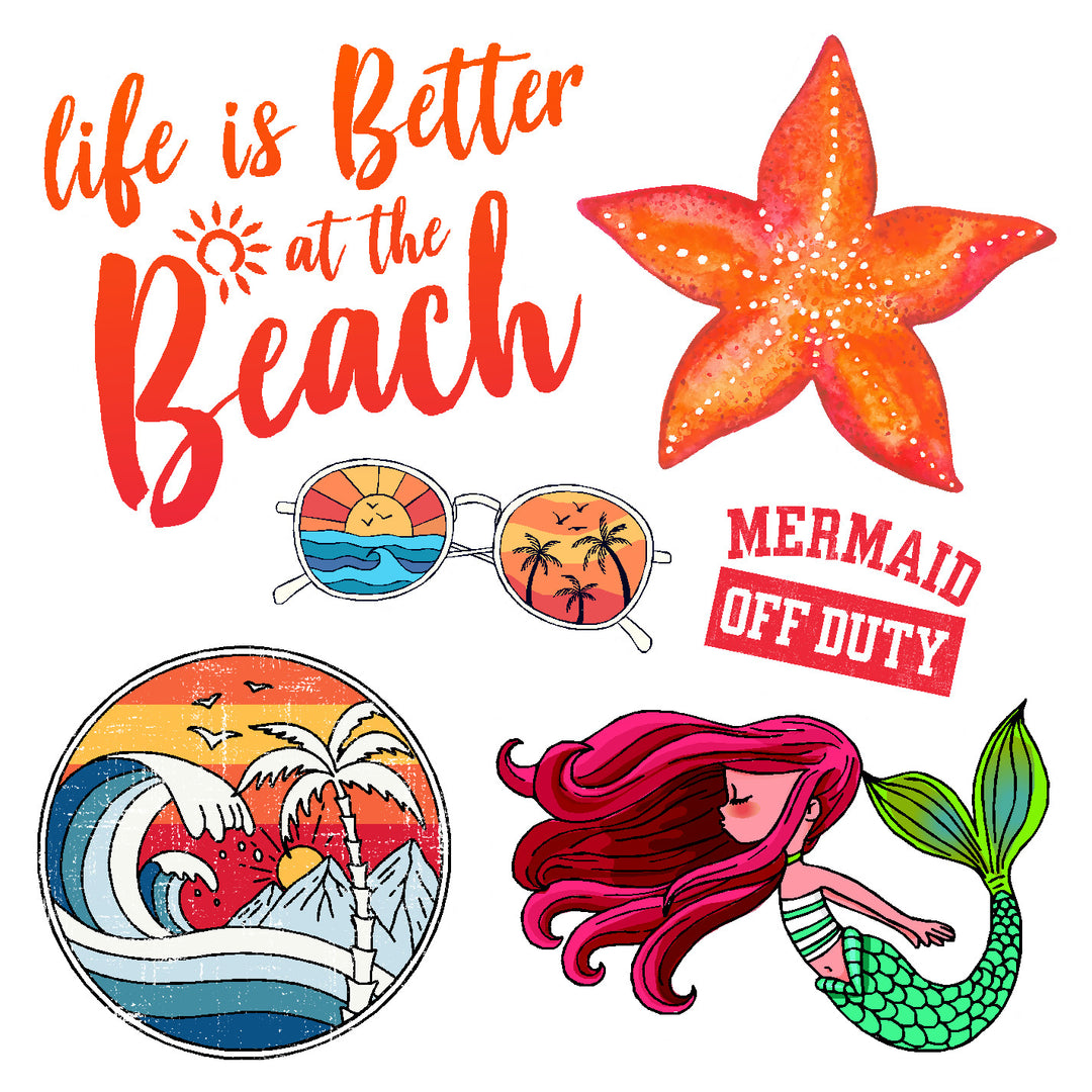 Beach Life #1 Vinyl Sticker Decal Set