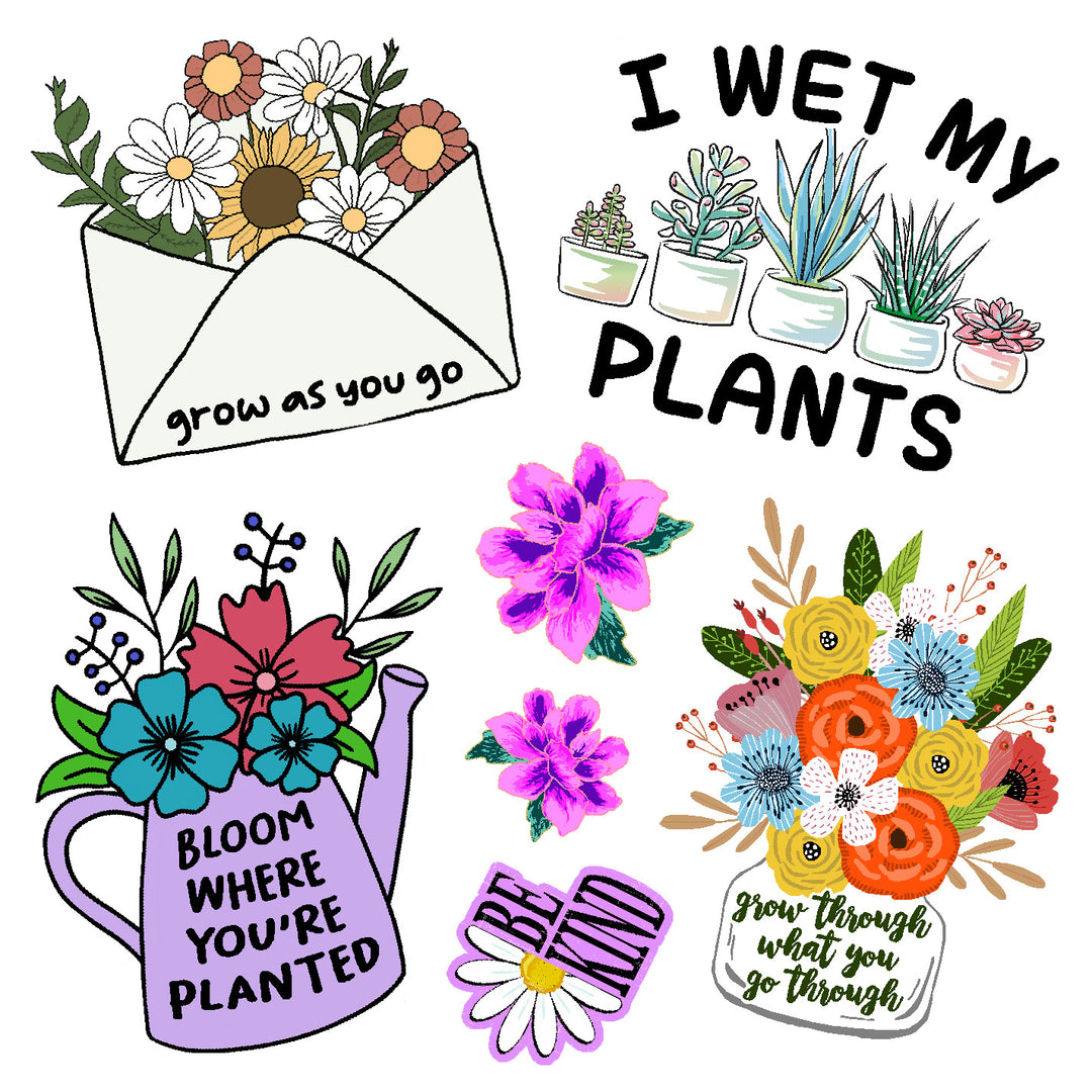 Growing Vinyl Sticker Decal Set