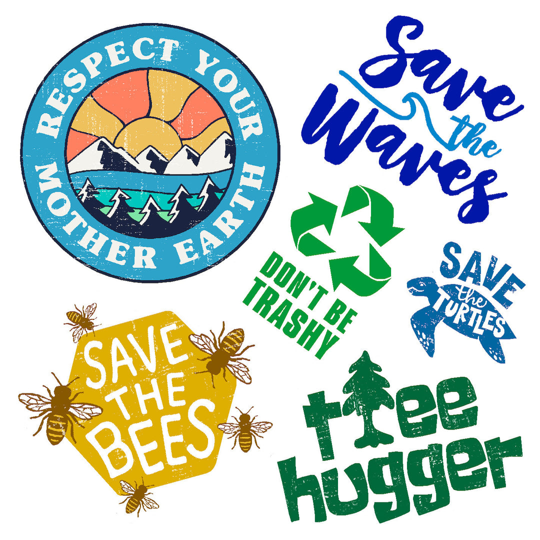 Mother Earth Vinyl Sticker Decal Set