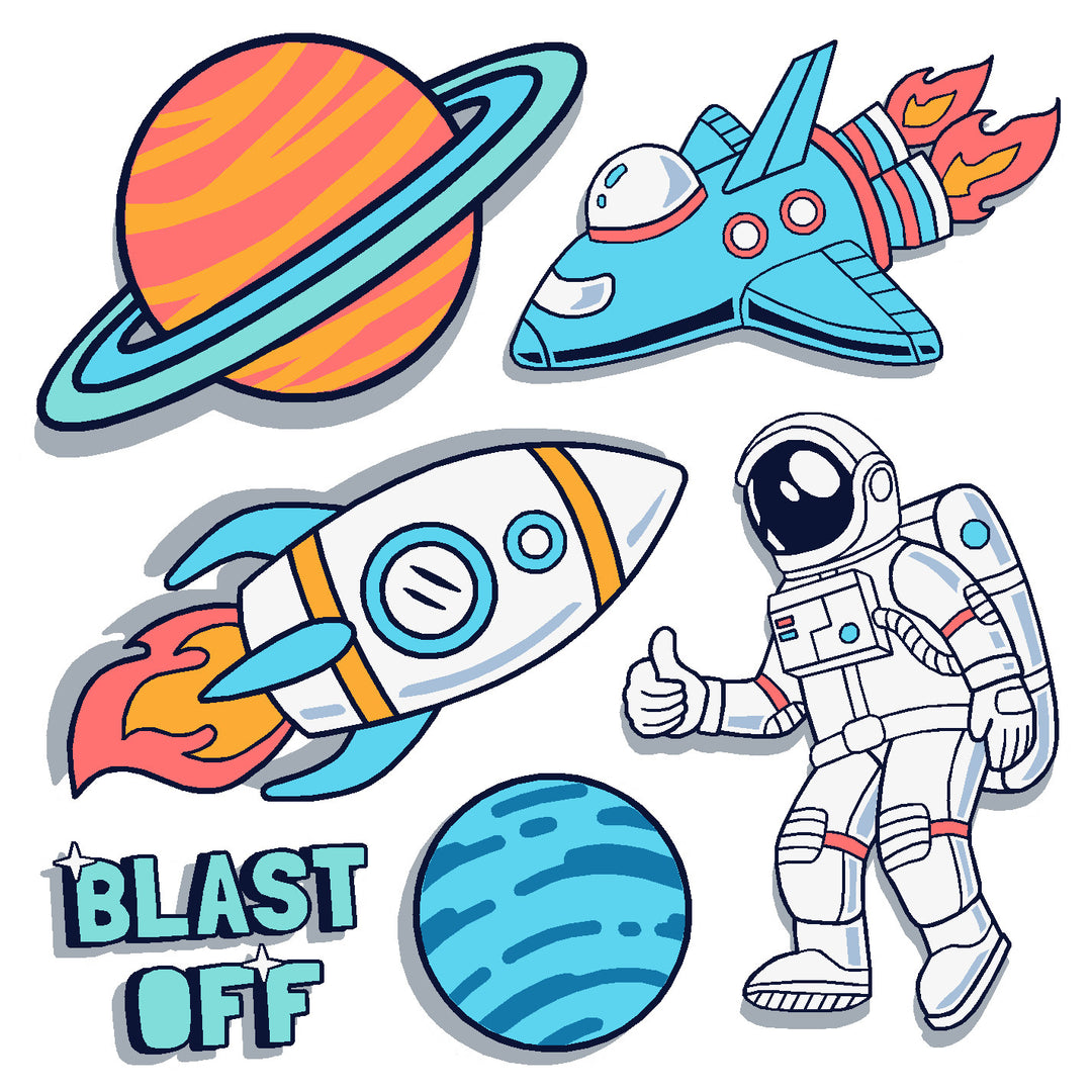 Explore Space Vinyl Sticker Decal Set