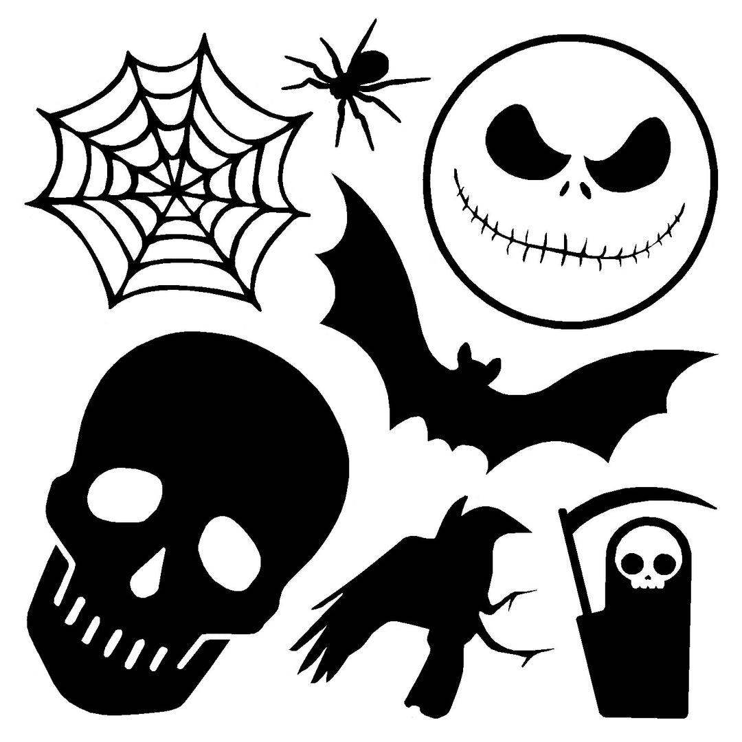 Spooky Vinyl Sticker Decal Set