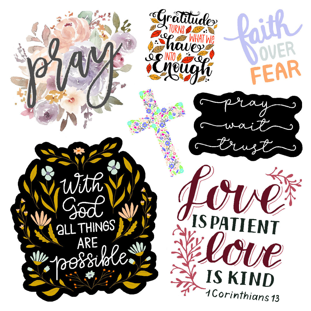 Faith Vinyl Sticker Decal Set