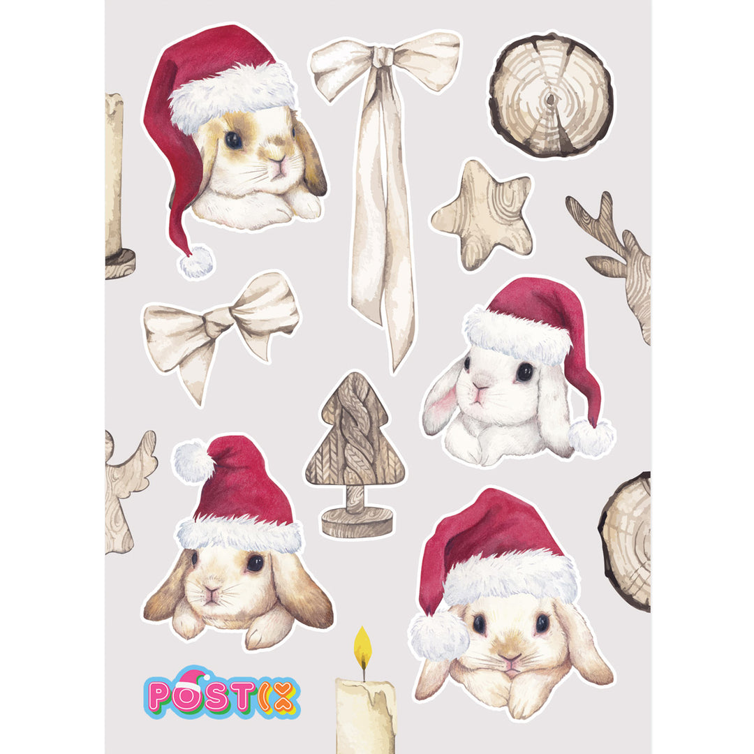 Christmas Bunny Washi Stickers