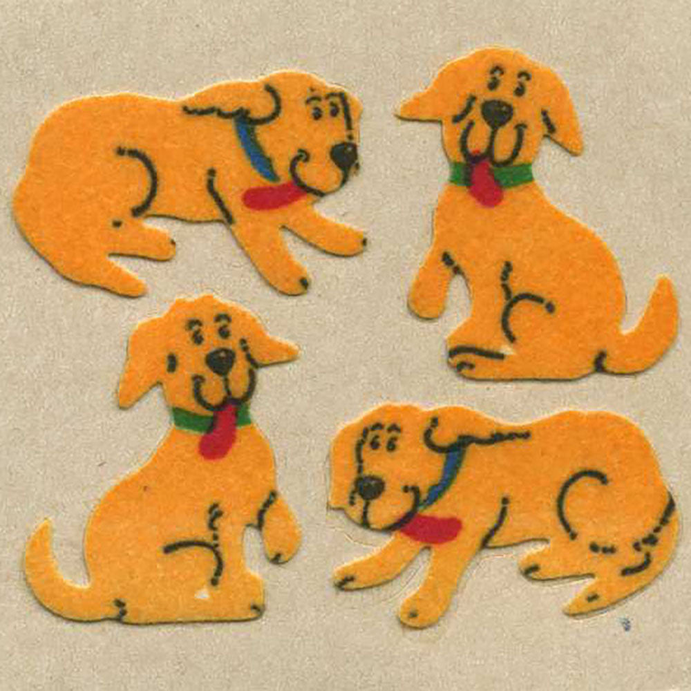Happy Dogs Fuzzy Stickers