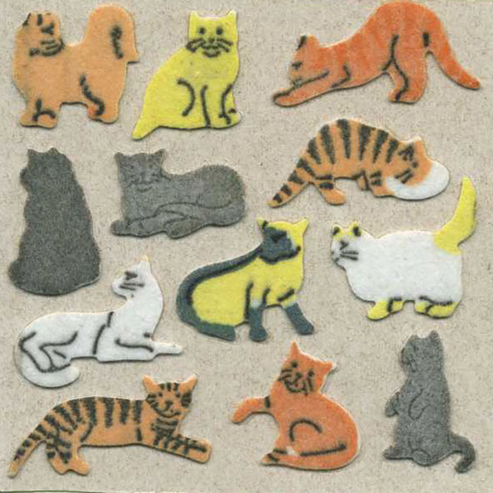 Micro Cats Fuzzy Stickers – Sticker Planet