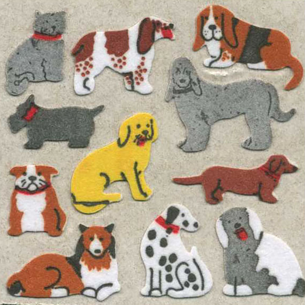 Micro Dogs Fuzzy Stickers