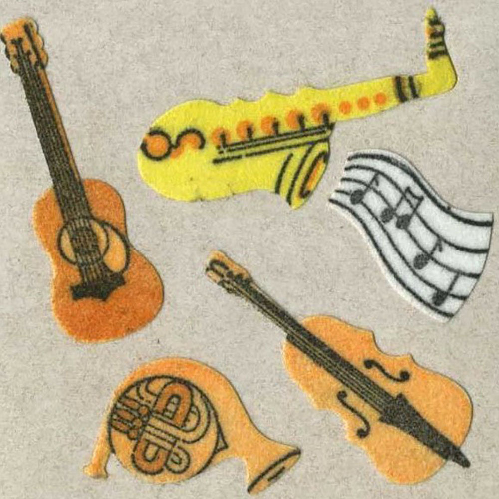 Jazz Band Fuzzy Stickers