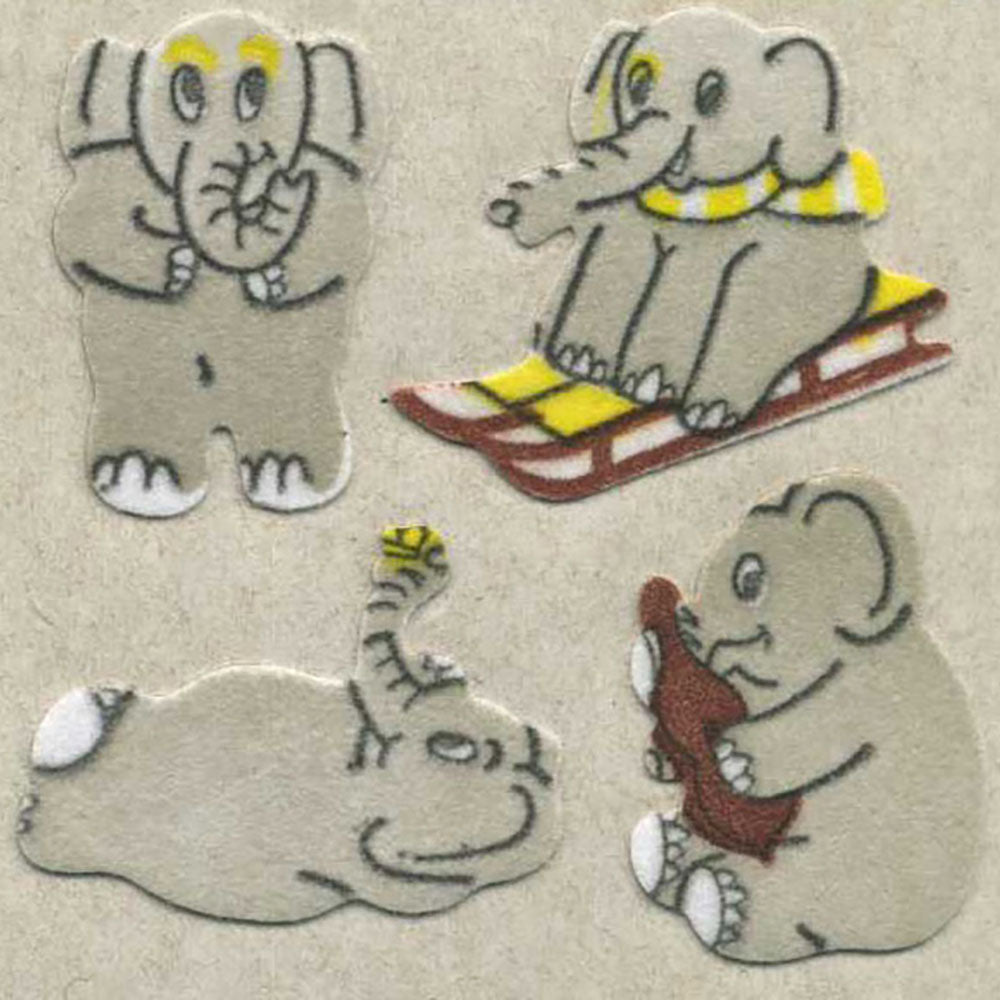 Elephants Fuzzy Stickers