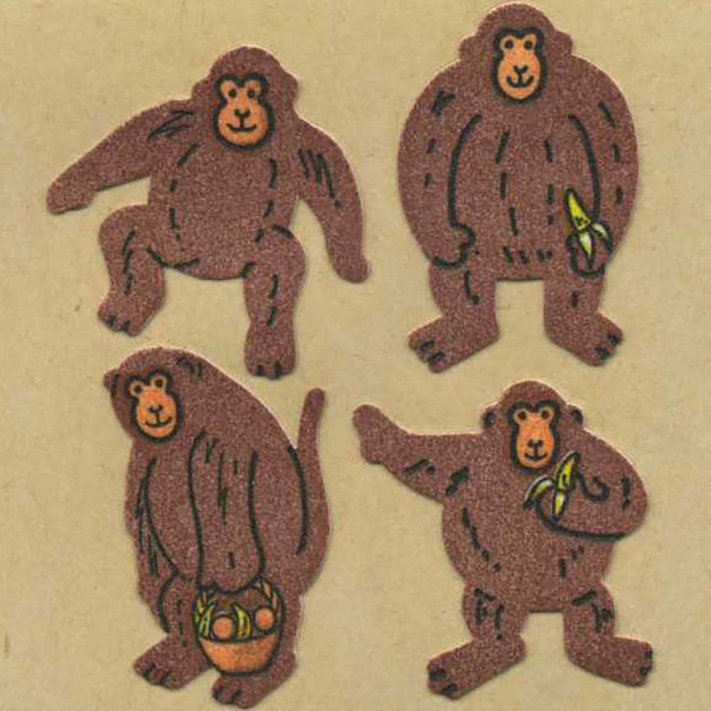 Monkeys Fuzzy Stickers