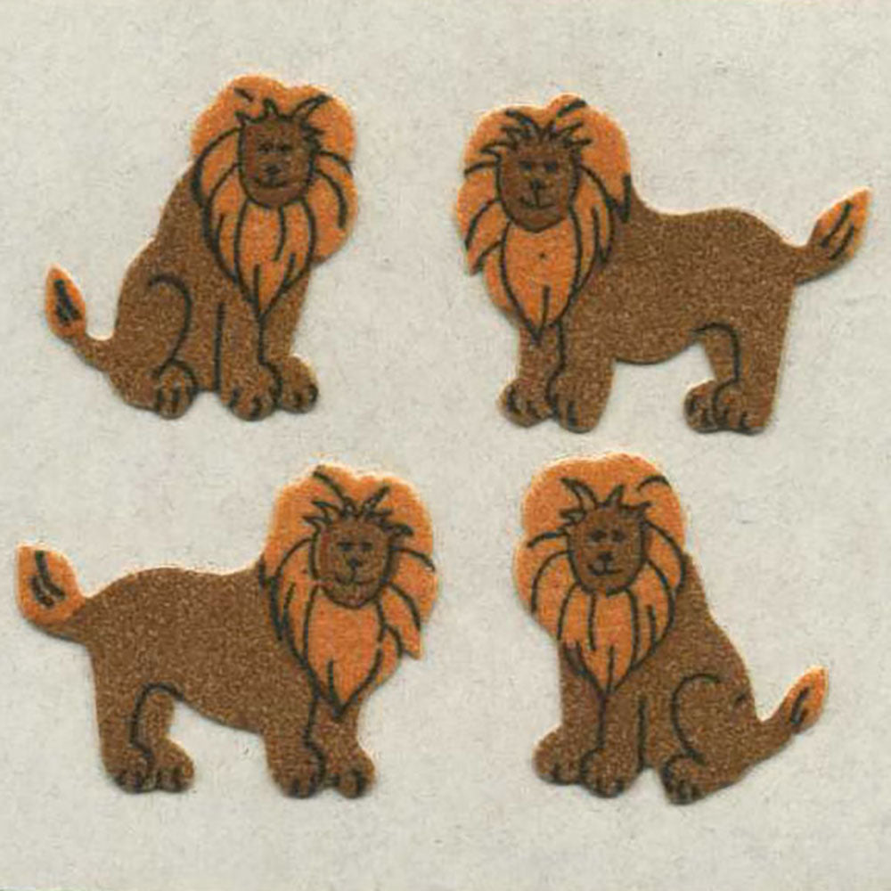 Lions Fuzzy Stickers