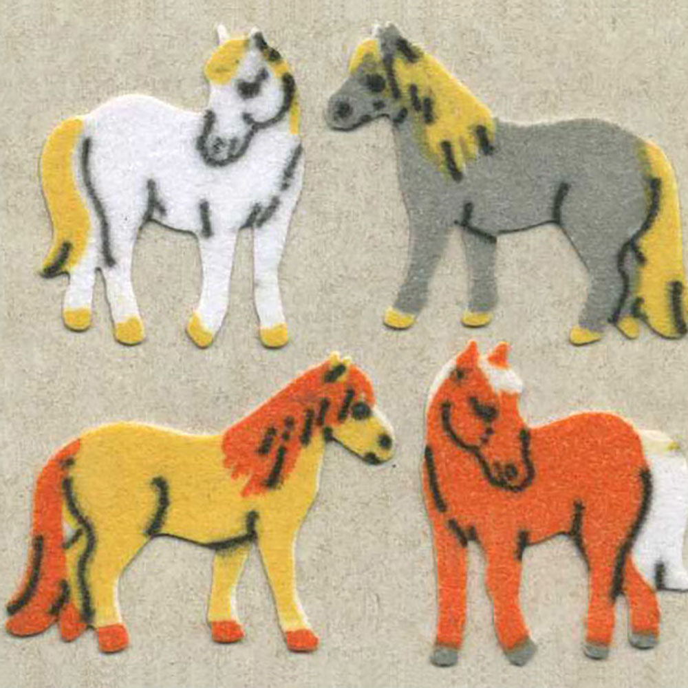 Dartmoor Ponies Fuzzy Stickers