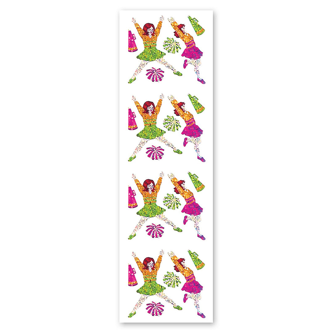 Cheerleaders Sparkly Prismatic Stickers