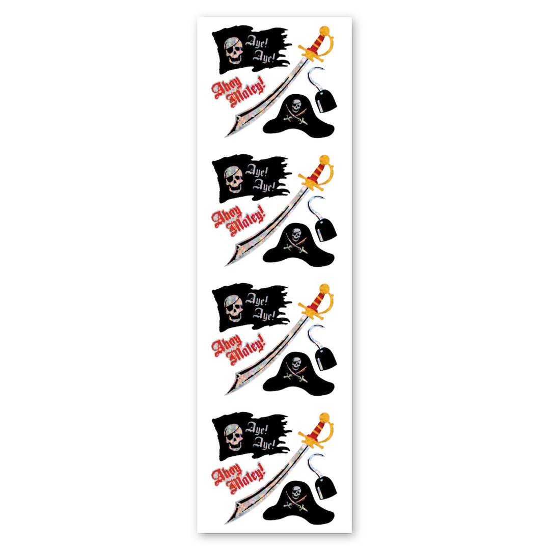 Pirate Sparkly Prismatic Stickers