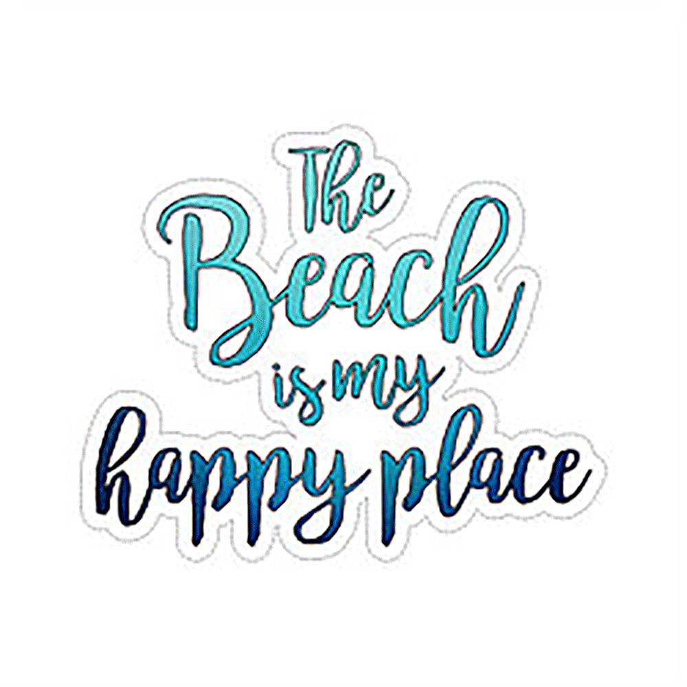 Beach Happy Place Vinyl Sticker Decal