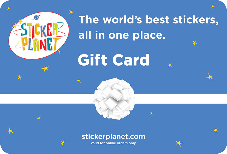 Sticker Planet Bow Design Gift Card