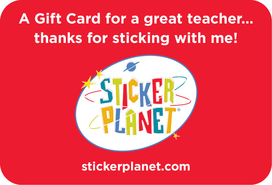 Sticker Gift Card for Teachers (for physical delivery)