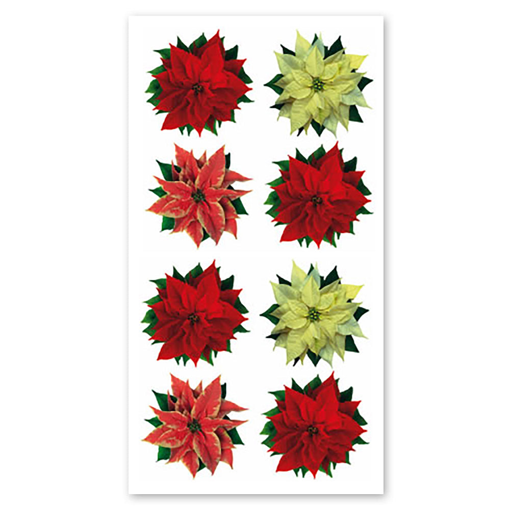Mini Poinsettias Stickers
