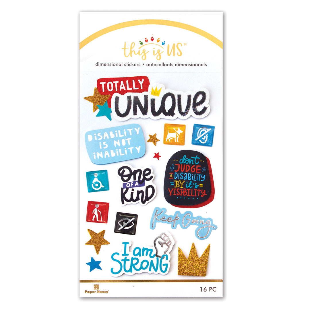Differently Abled Embellished Stickers
