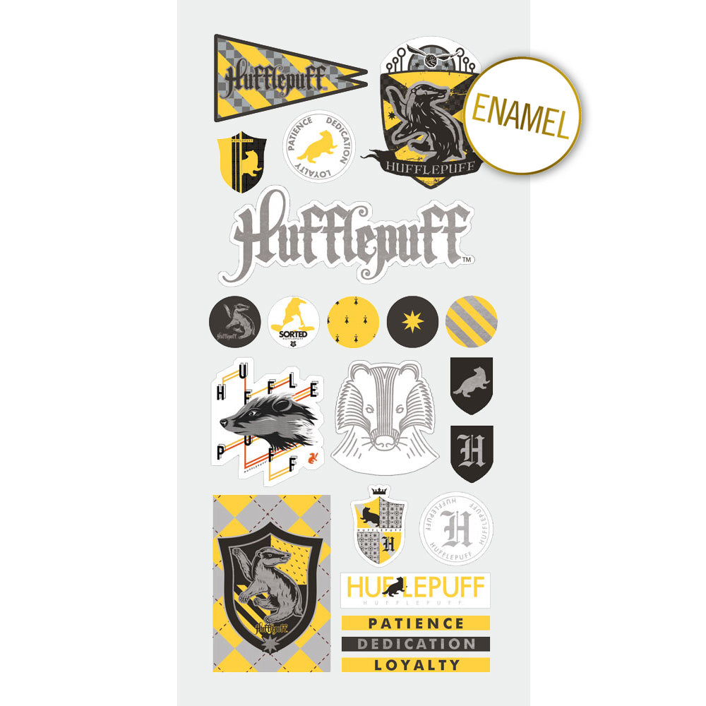 Hufflepuff House Pride Faux Enamel Stickers