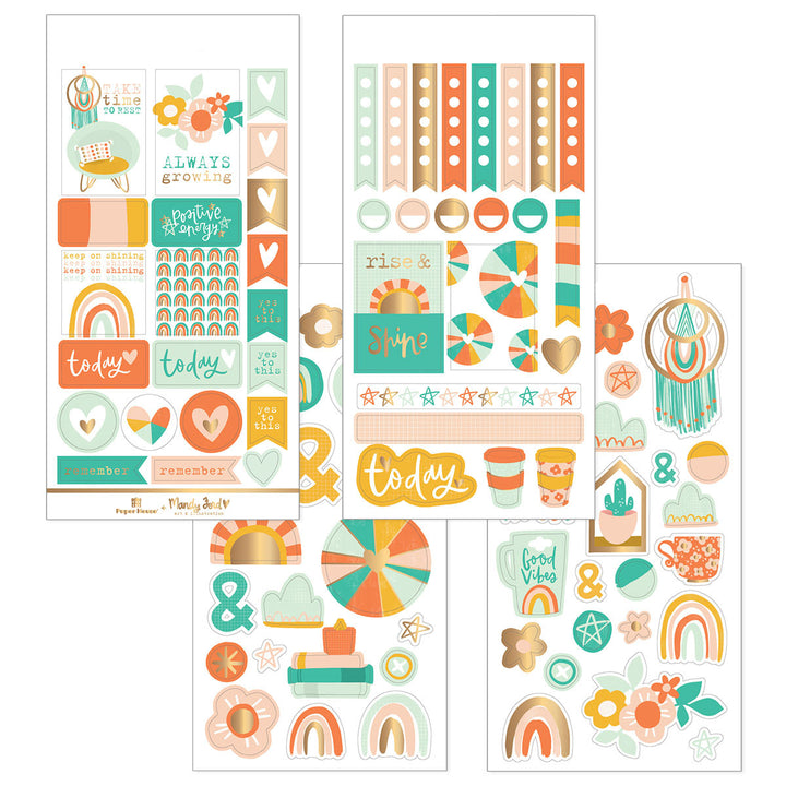 Mandy Ford Boho Rainbow Planner Stickers