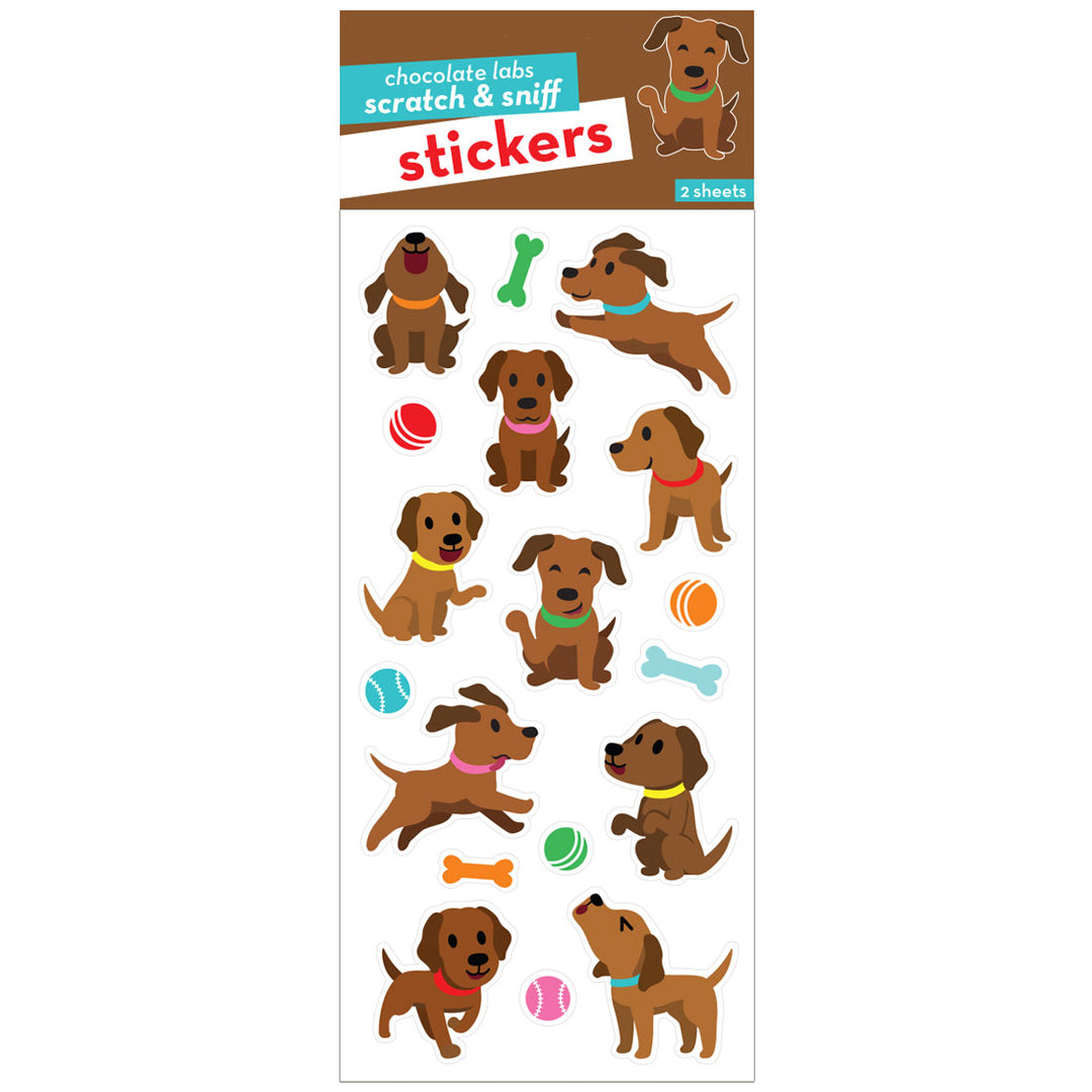 Chocolate Labs Scratch & Sniff Stickers