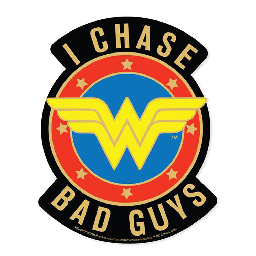 Wonder Woman I Chase Bad Boys Vinyl Sticker Decal