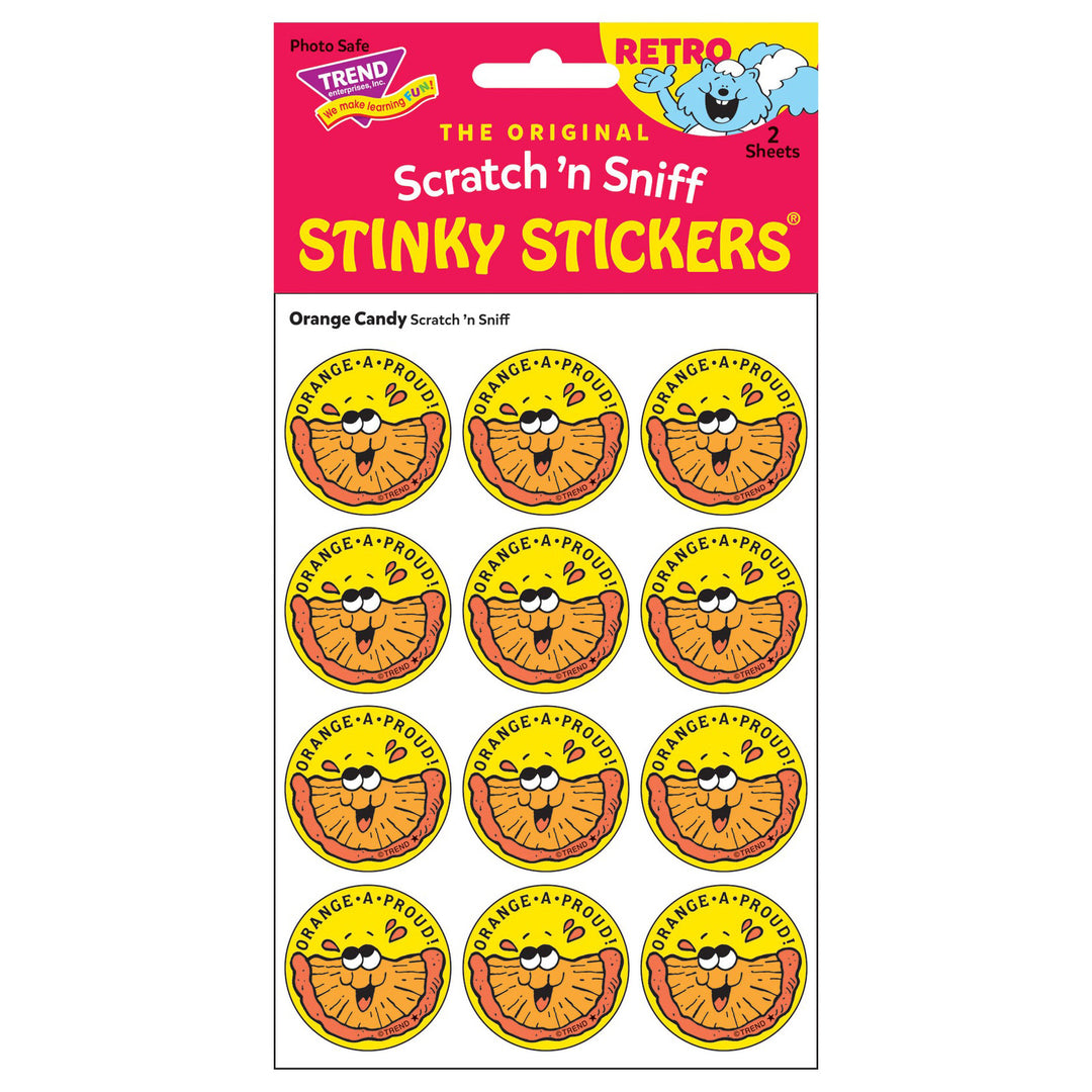 Orange A Proud Orange Scented Retro Scratch And Sniff Stinky Stickers