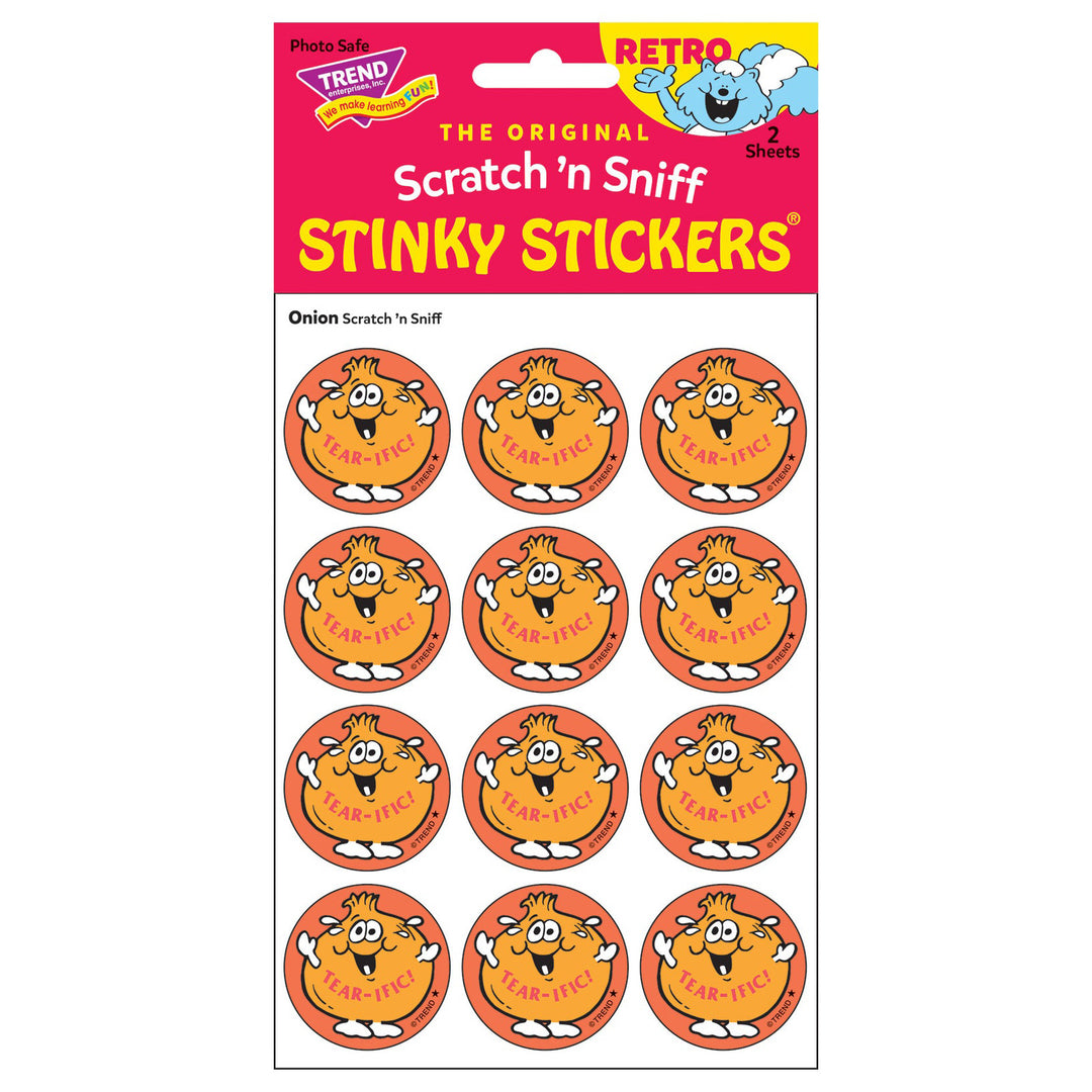 Tear-ific Onion Scented Retro Scratch And Sniff Stinky Stickers