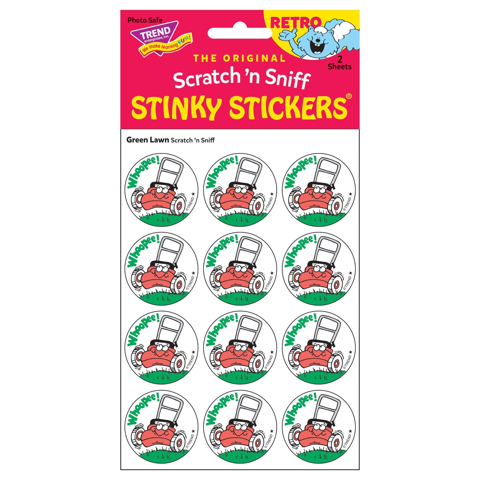 Vintage Scratch 'n Sniff Stinky Stickers PEANUT & SPEARMINT good Scent 1980 Lot of 18