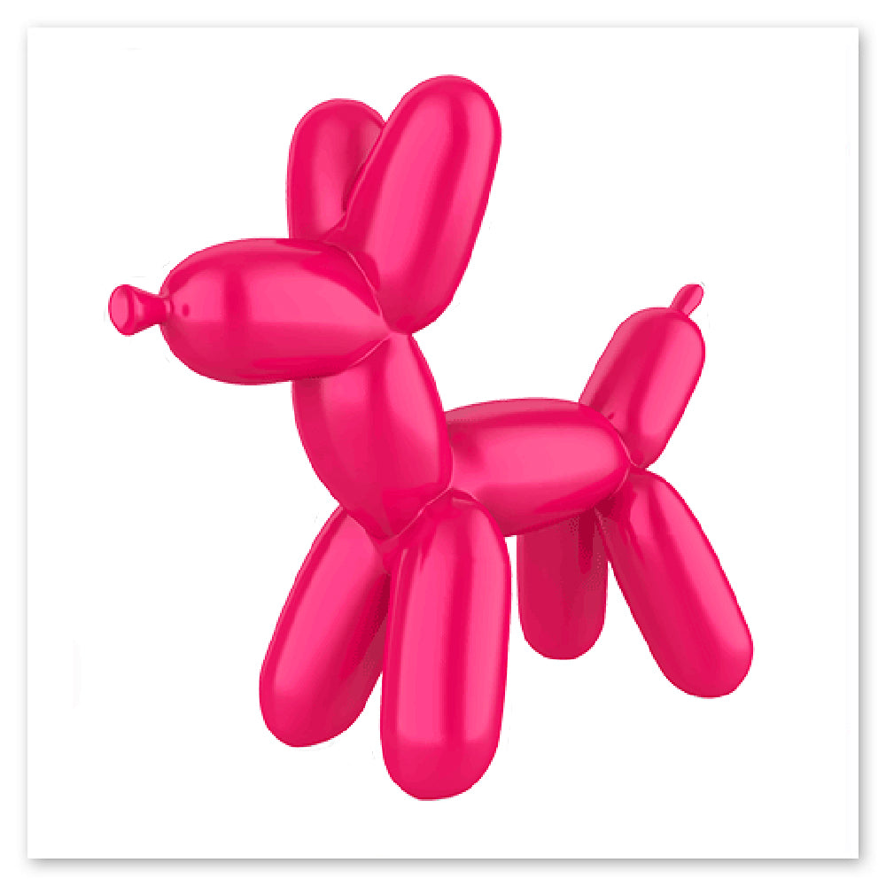 Dark Pink Balloon Dog Vinyl Sticker Decal