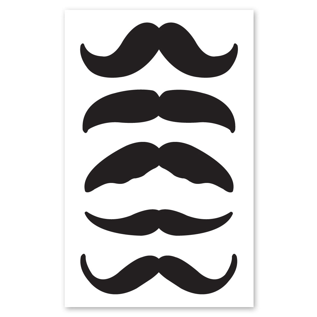 Black Mustache Stickers