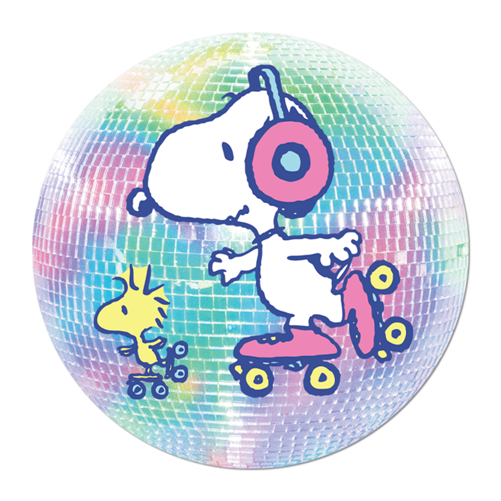 Peanuts Snoopy And Woodstock Roller Skating Buds Holographic Vinyl Sticker Decal