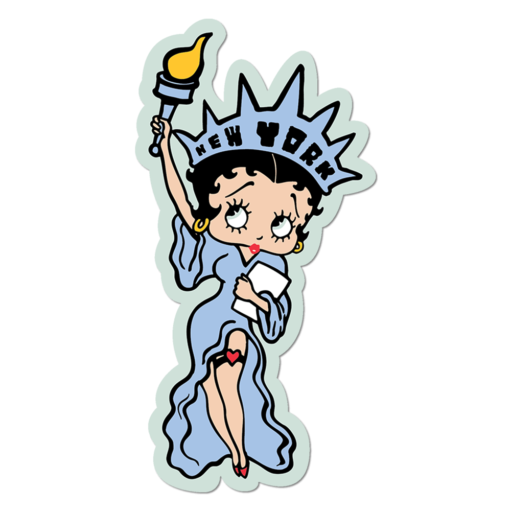 Betty Boop Dressed As Liberty Vinyl Sticker Decal