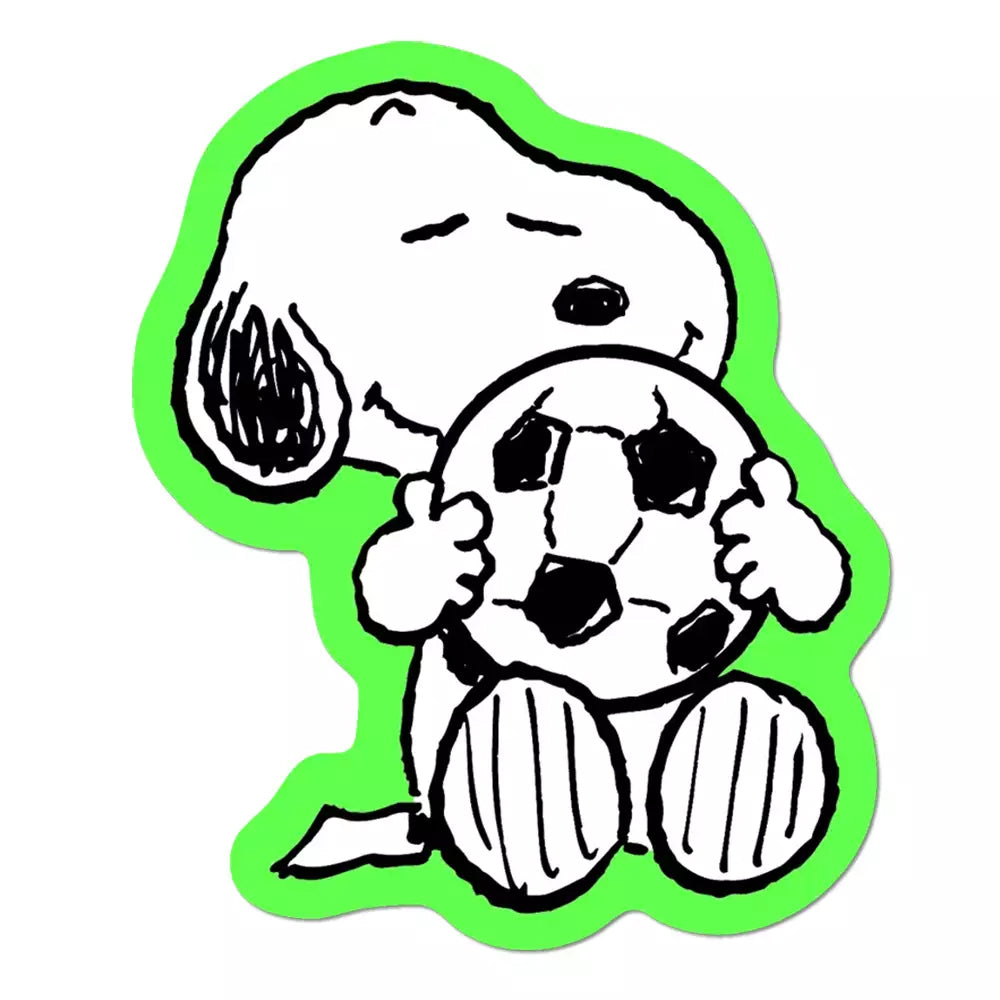 Peanuts Snoopy Holding Soccer Ball Vinyl Sticker Decal
