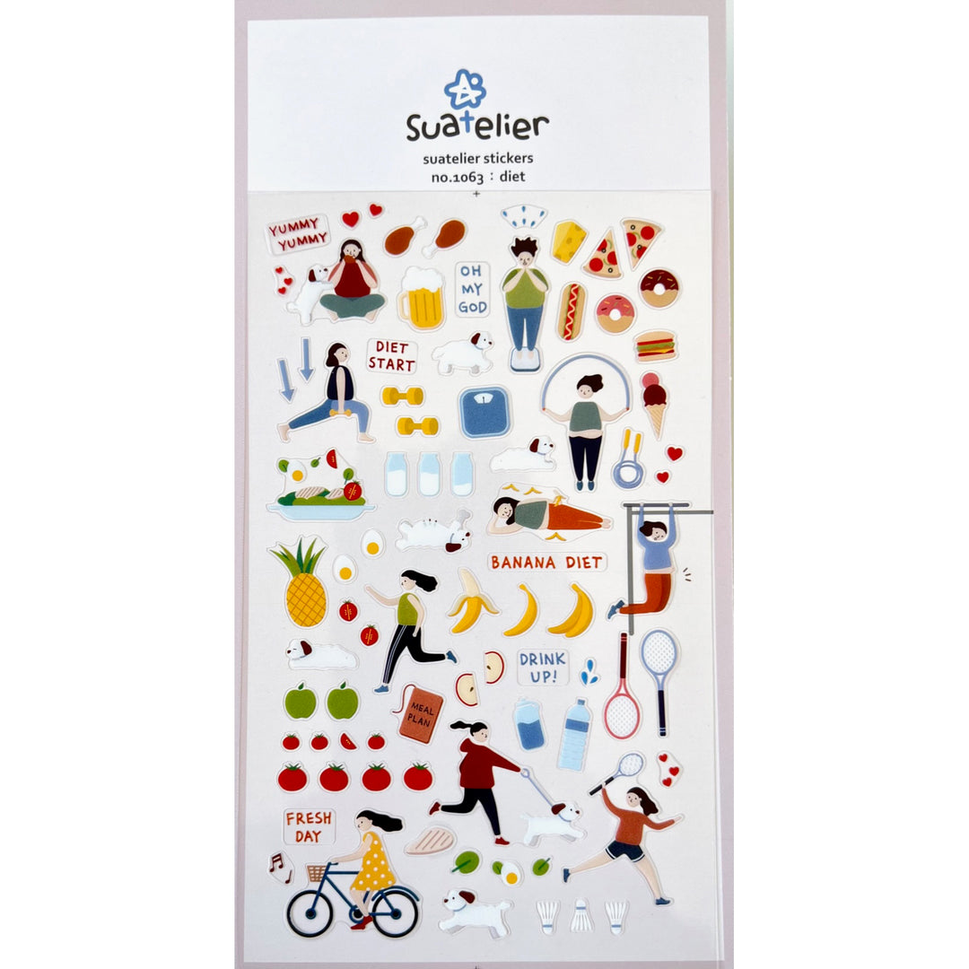 Diet Exercise Stickers