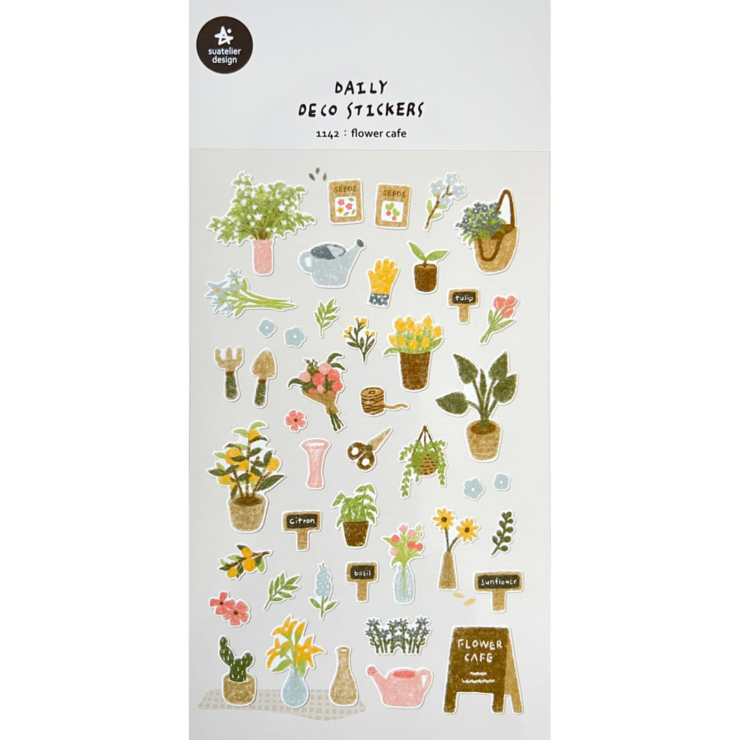 Flower Plant and Gardening Tool Stickers