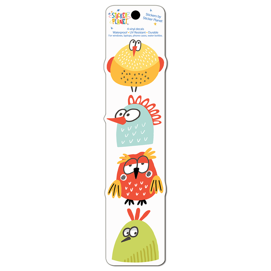 Whimsical Birds Vinyl Sticker Decal Strip