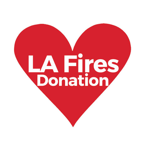 Red Heart With The Words LA Fires Donation